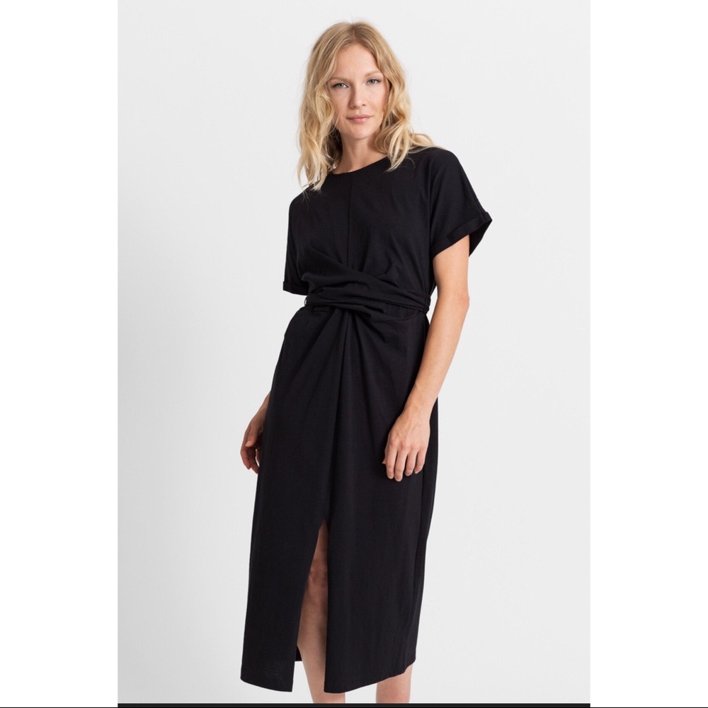 Modern Citizen Black Wrap Dress